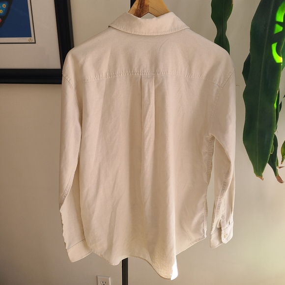 MEC hemp button down shirt off-white/ cream color size women's small - Picture 2 of 9